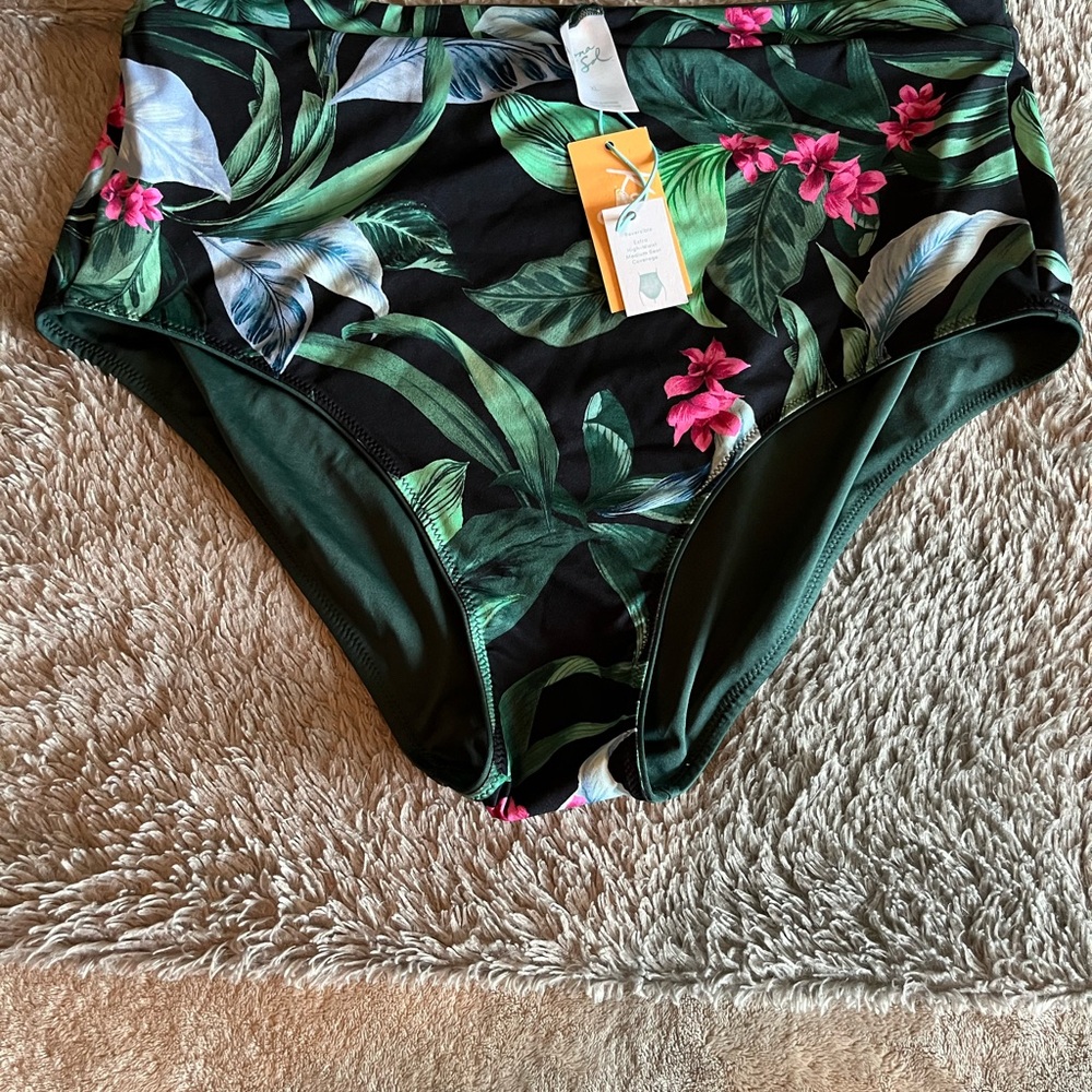 Kona Sol Tropical Print Bikini Bottom